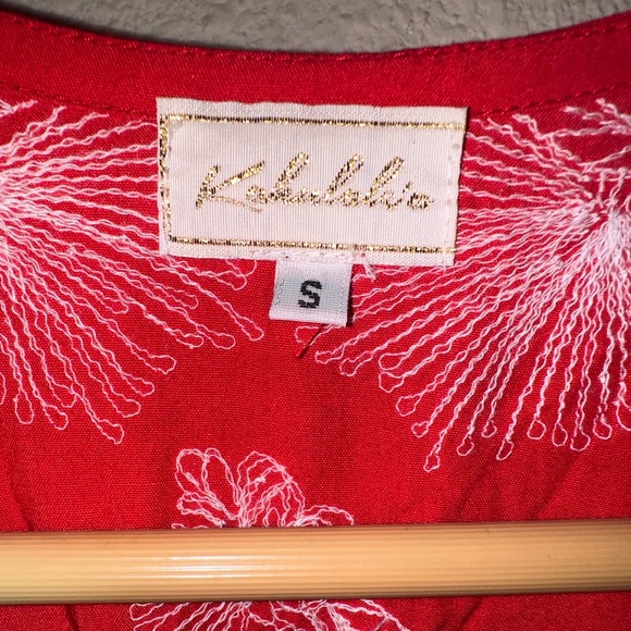 Kahulale’a Hawaii Ohia Maxi Wrap Dress S Embroidered - Picture 6 of 6